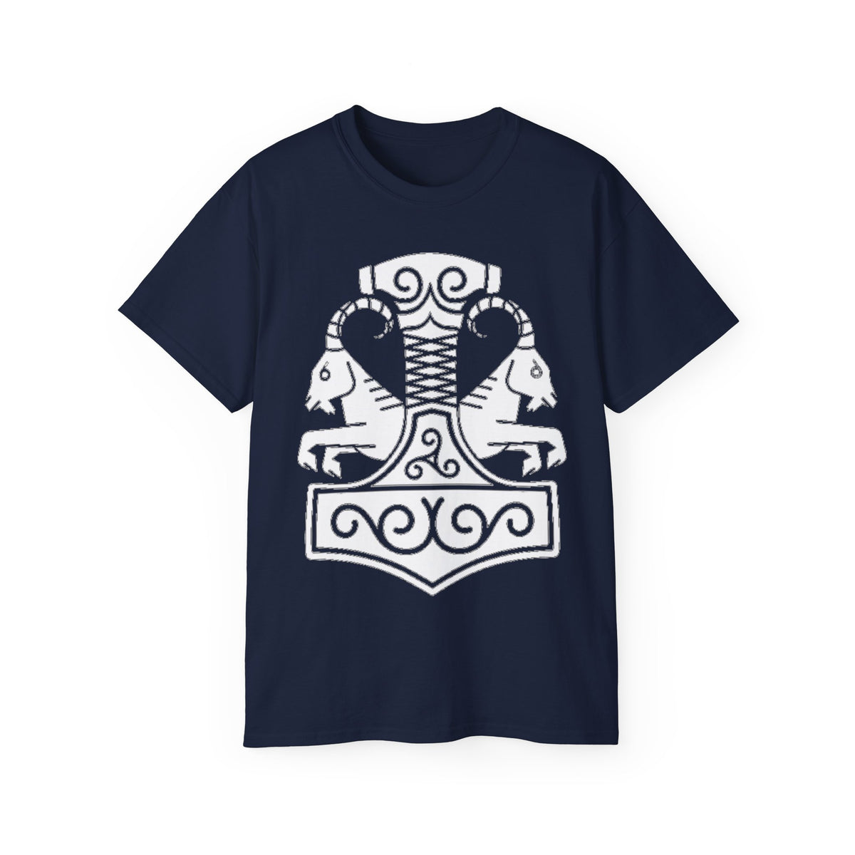The Goat – Heidrun, The Source of Strength Cotton T-Shirt — Norse Viking Rune Design