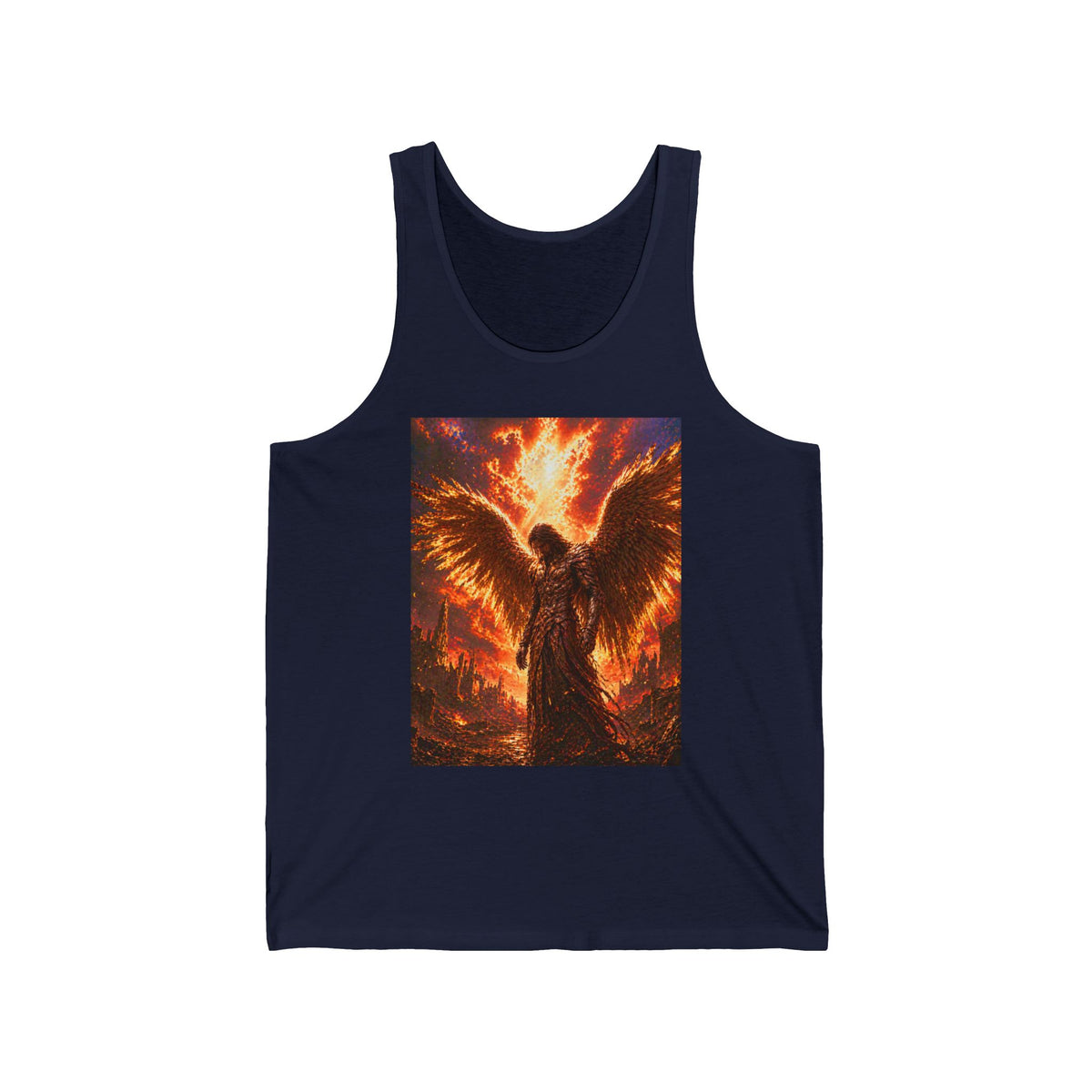 Fiery Angel Tank Top — Flaming Wings Graphic Tank