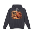 Distressed American Flag Hoodie — Vintage Patriot Lightweight Sweatshirt