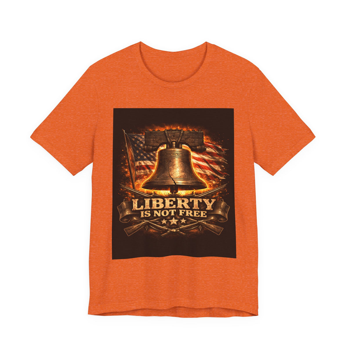Liberty Is Not Free T-Shirt — Patriotic American Flag & Bell Tee