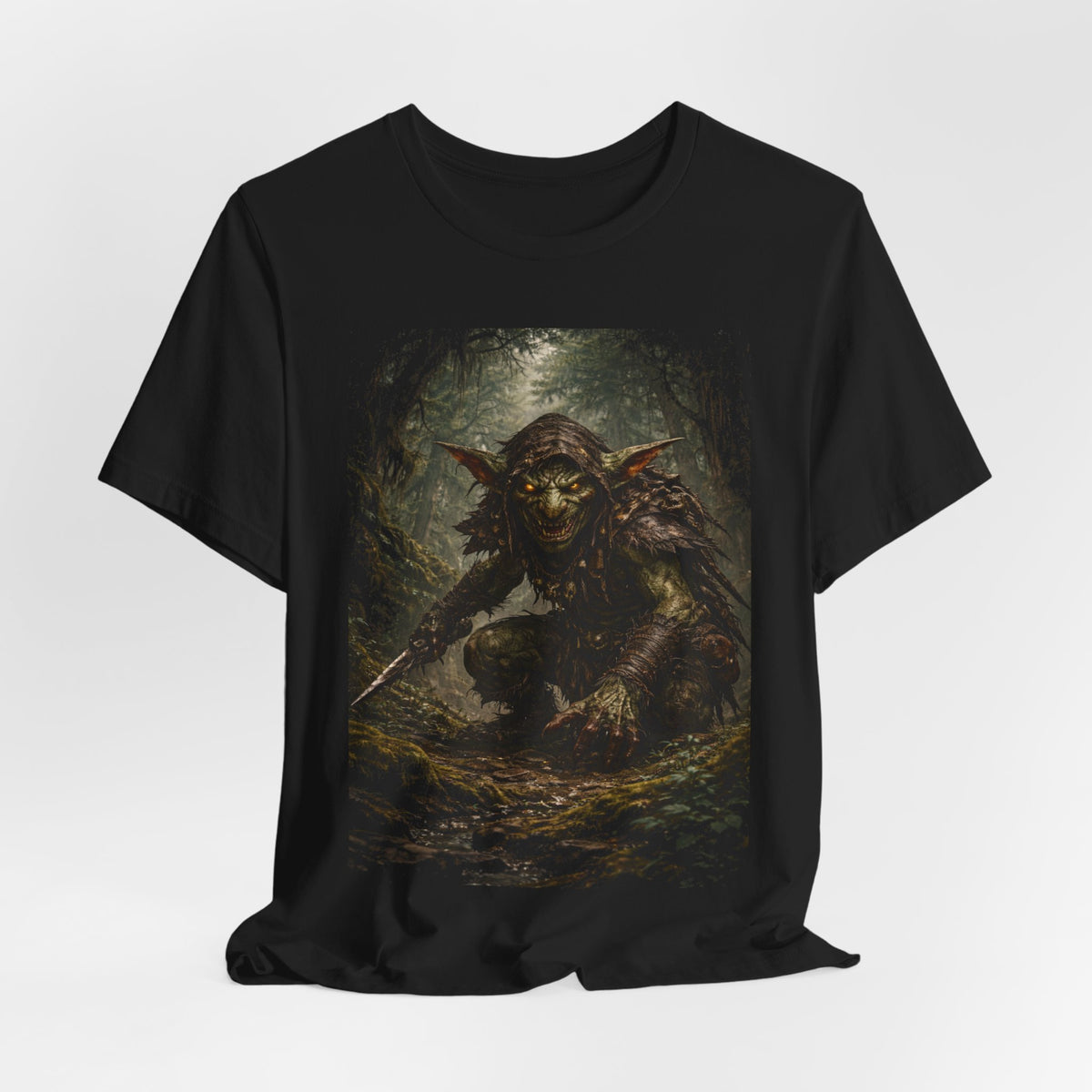 Goblin Warrior Graphic Tee — Dark Fantasy Monster T‑Shirt