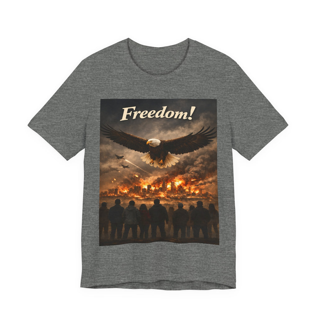 Freedom Eagle T-Shirt — Patriotic Bald Eagle & Crowd Graphic Tee