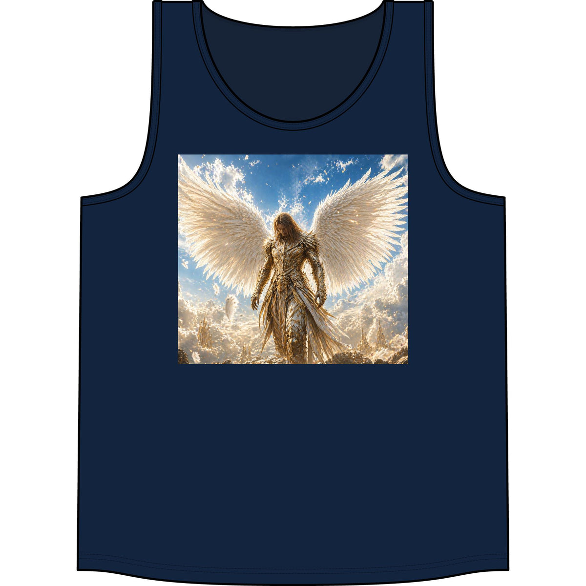 Angel Wings Tank Top — Radiant Guardian Graphic Concert Tank