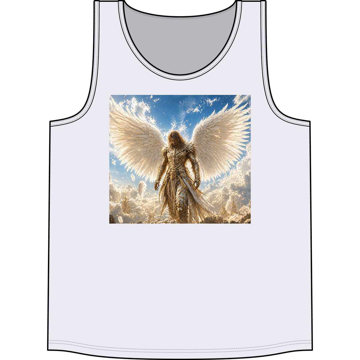 Angel Wings Tank Top — Radiant Guardian Graphic Concert Tank