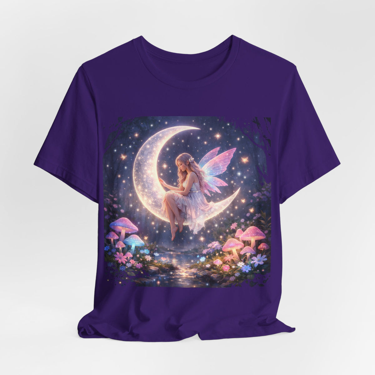 Fairy on the Moon T-Shirt — Magical Night Garden Fairy Tee