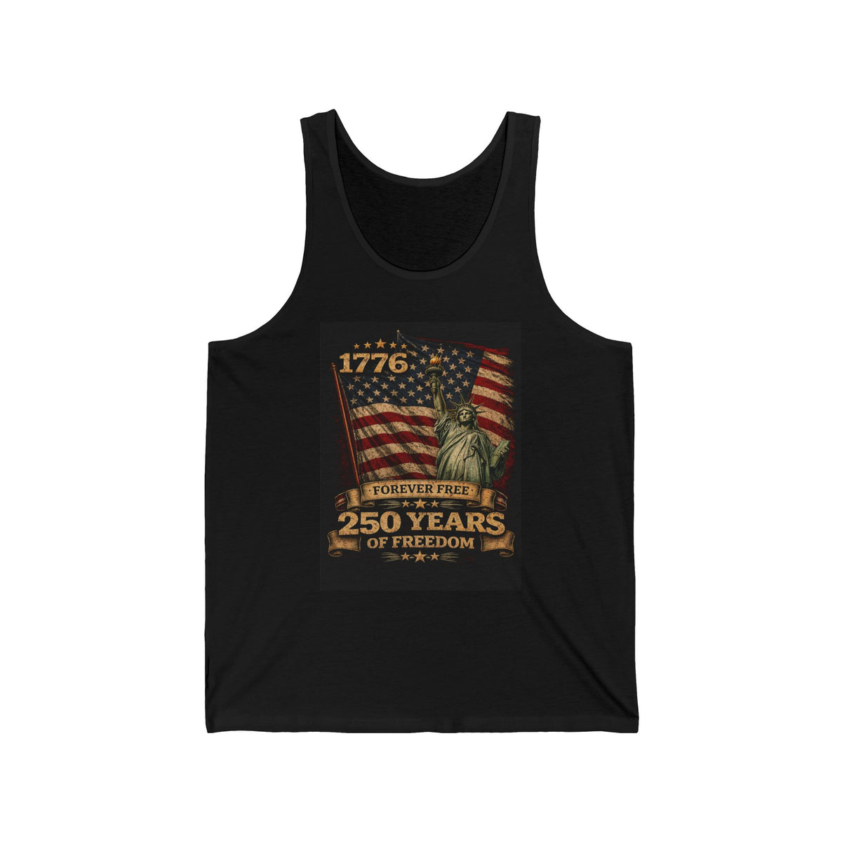 Patriotic 1776 Statue of Liberty Tank - "Forever Free" 250 Years of Freedom