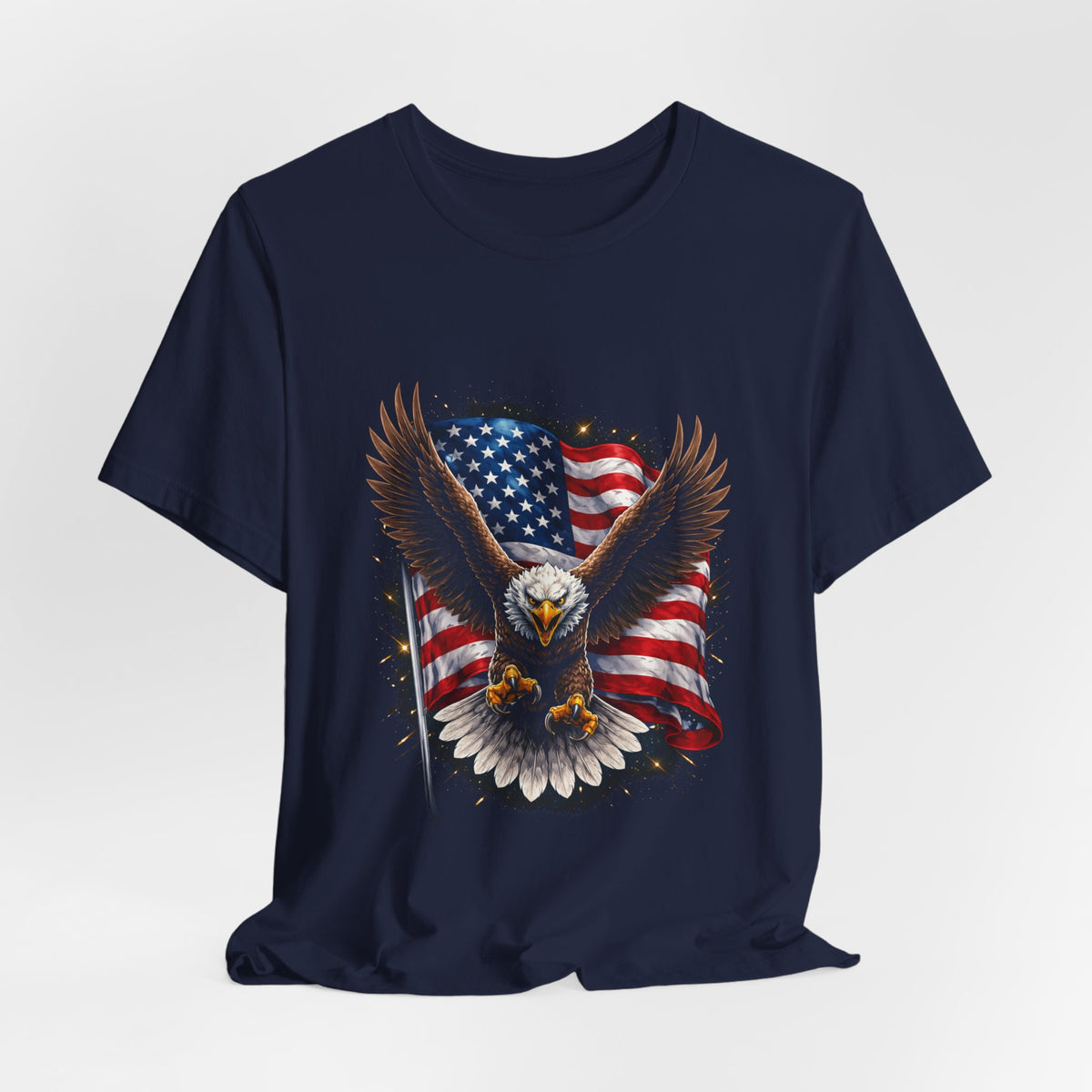 Patriotic Bald Eagle T-Shirt – American Flag Graphic Tee