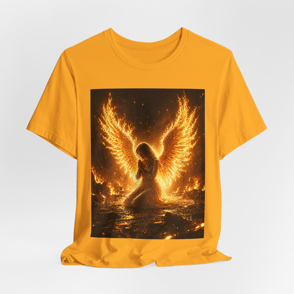 Phoenix Angel Tee — Fiery Winged Angel Graphic T-Shirt