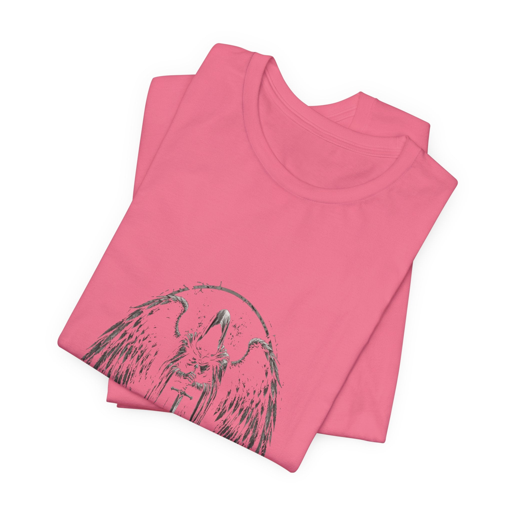 Guaediand Angel Wings Tee — Gothic Guardian Angel Short Sleeve Shirt