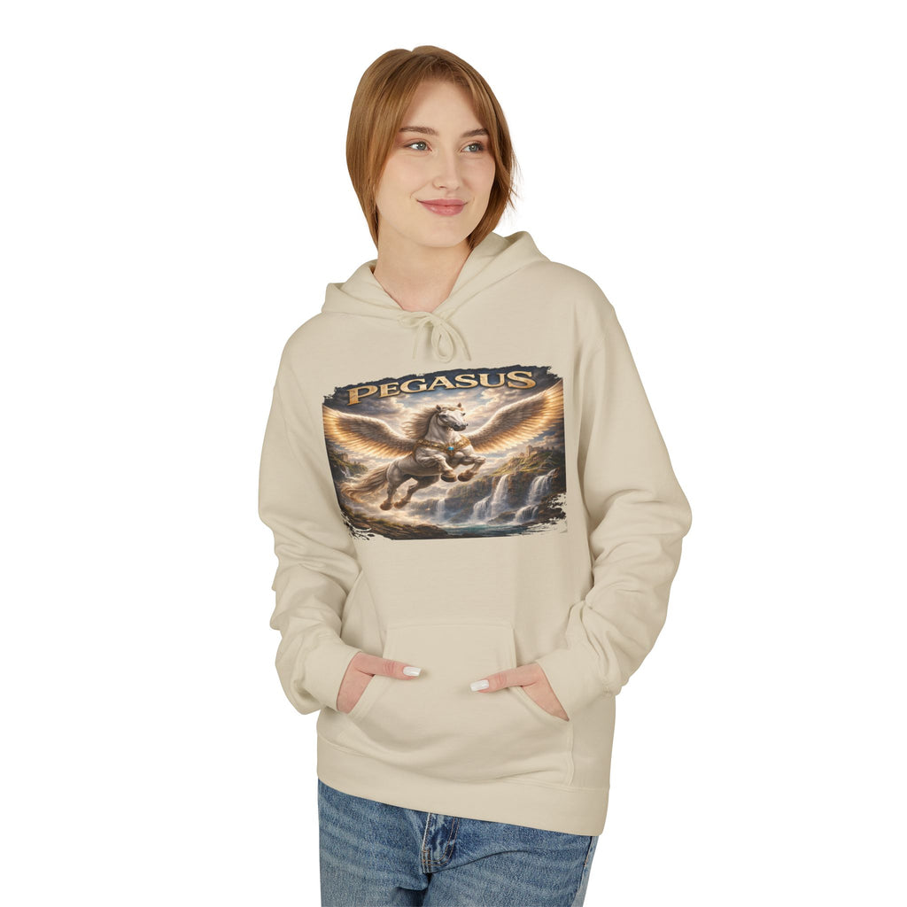 Pegasus Mythical Horse Hoodie — Vintage Winged Steed Graphic Sweatshirt