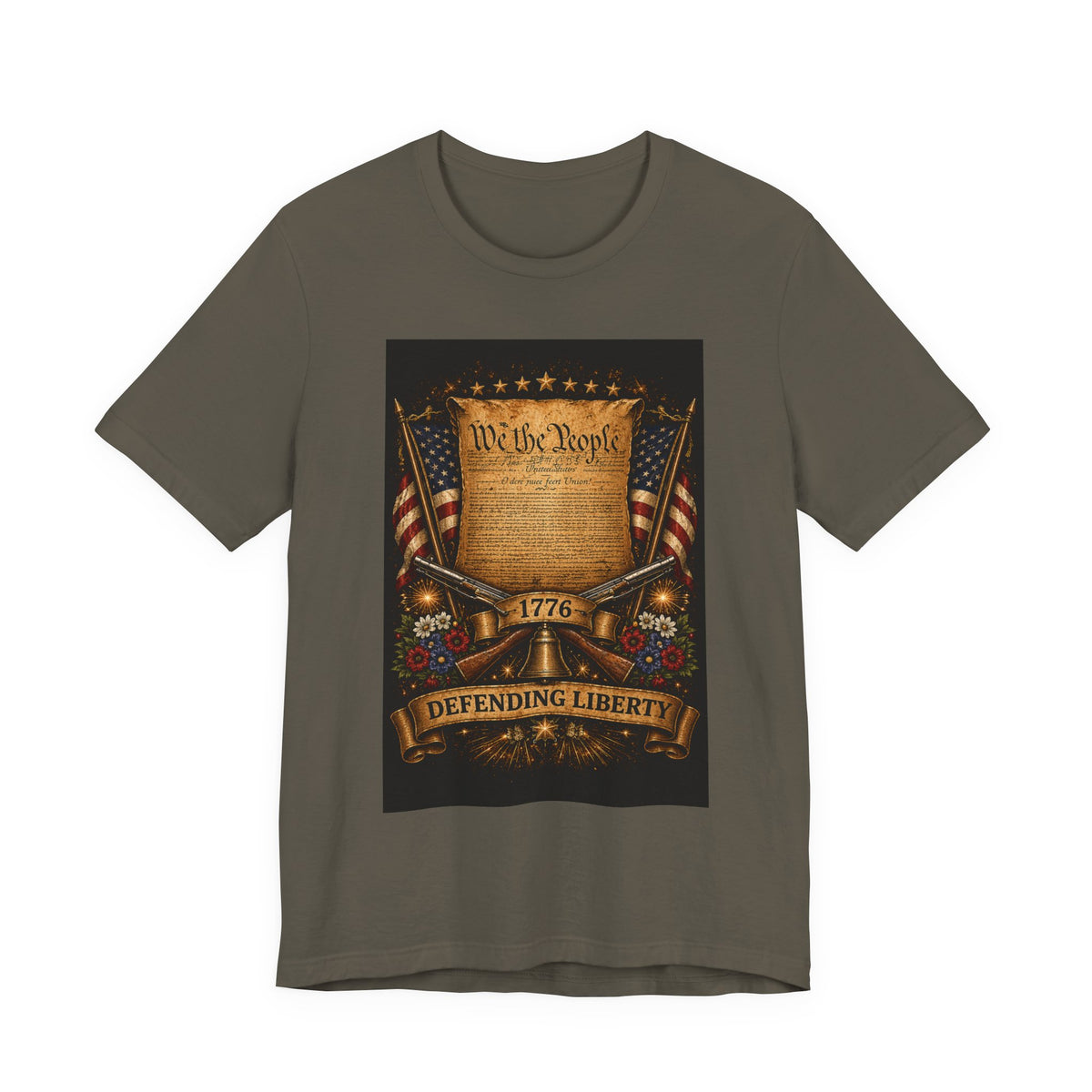 Defending Liberty 1776 T-Shirt — 'We the People' Patriotic Constitution Tee