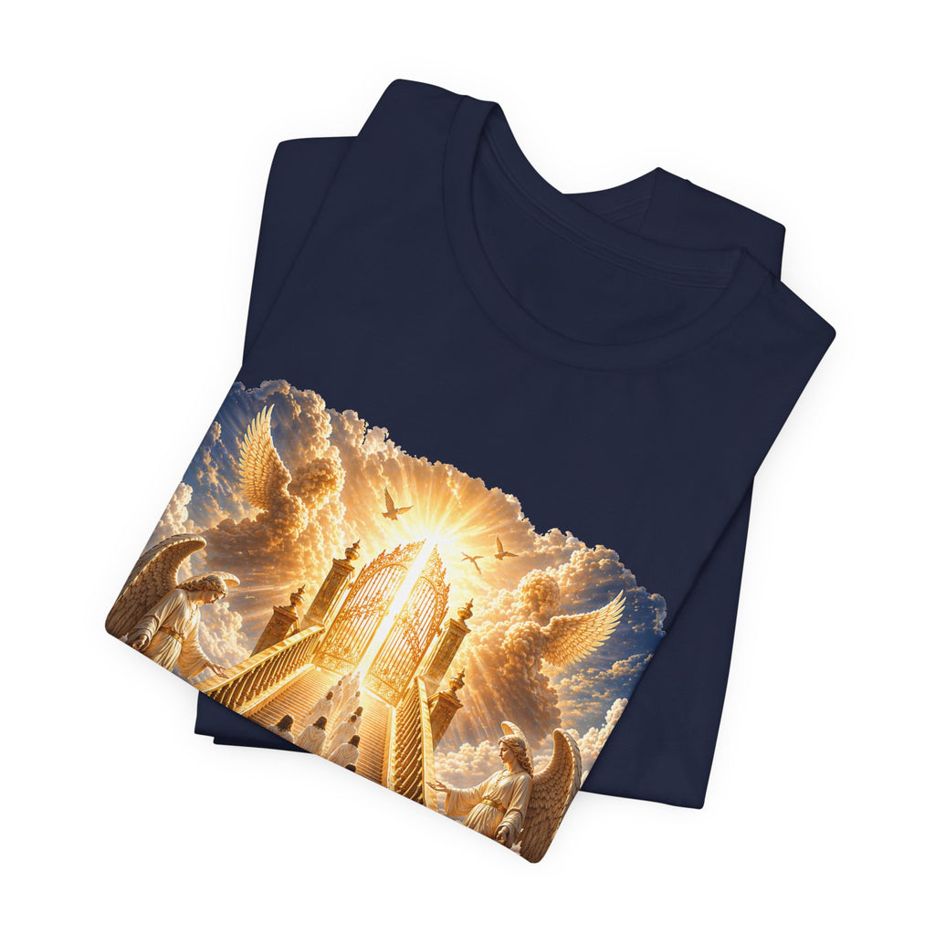 Christian Heaven Stairway T‑Shirt — "Only a Few May Enter" Religious Graphic Tee
