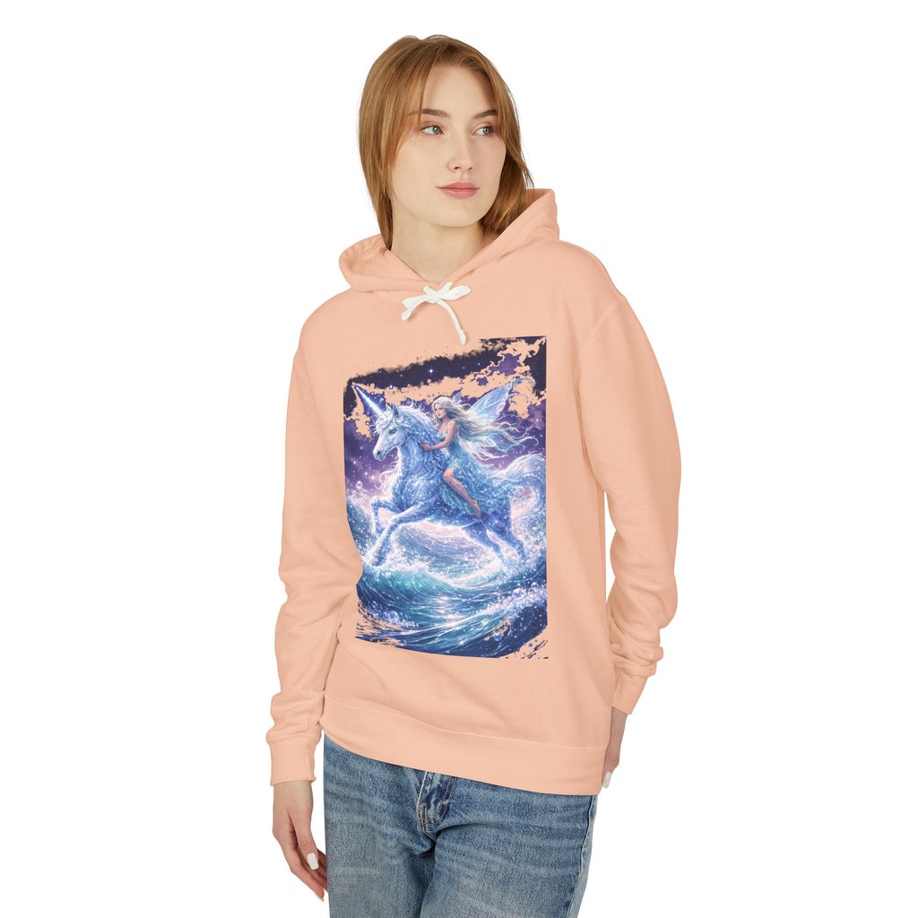 Pegasus Ride Hoodie — Mystical Blue Unicorn Horse Graphic Sweatshirt