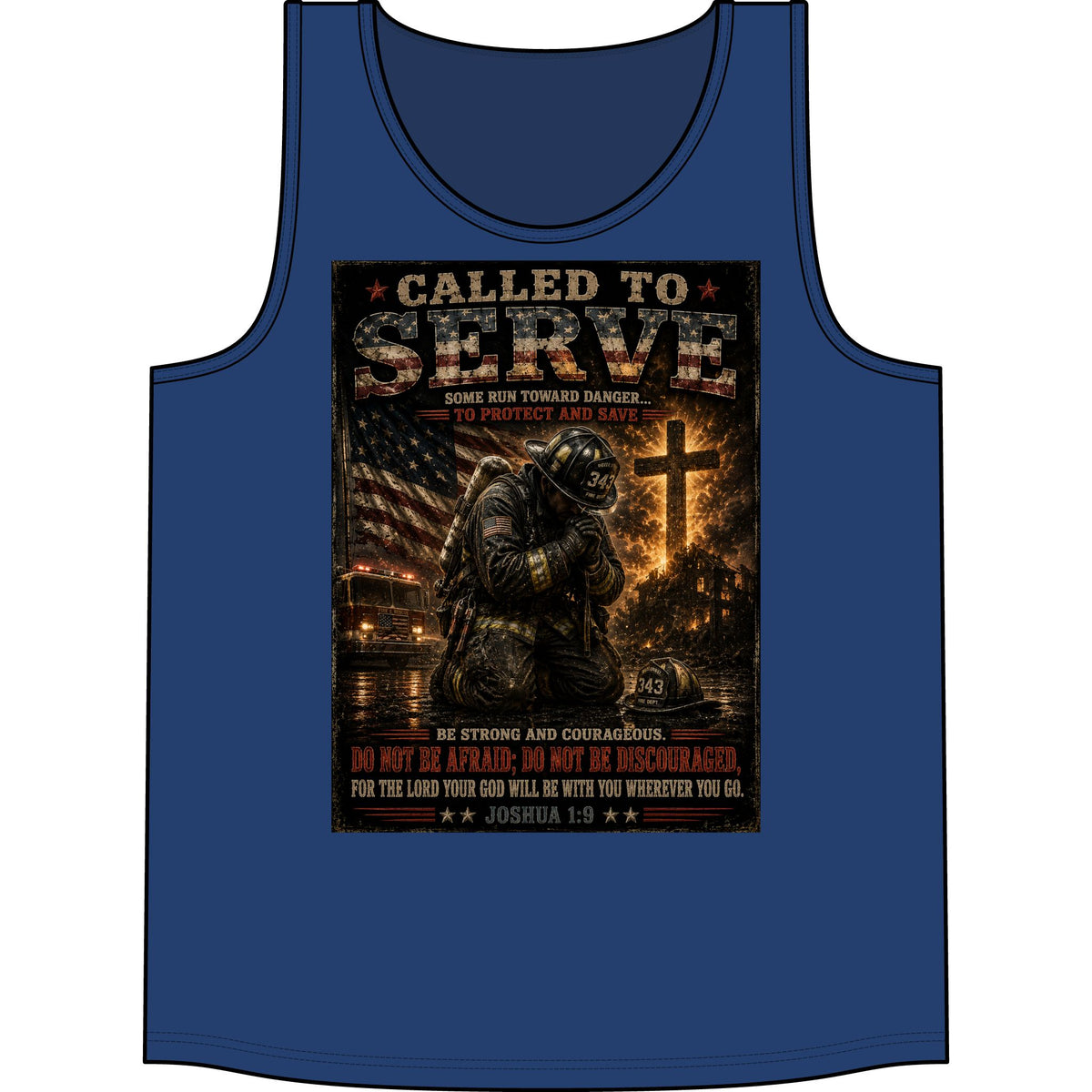 Called to Serve Tank Top — Military Christian Prayer Graphic Tank