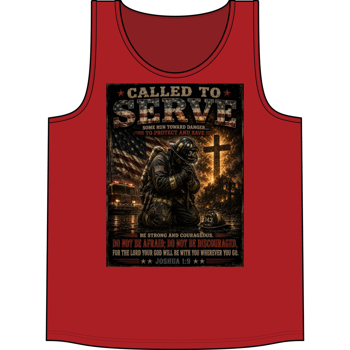 Called to Serve Tank Top — Military Christian Prayer Graphic Tank