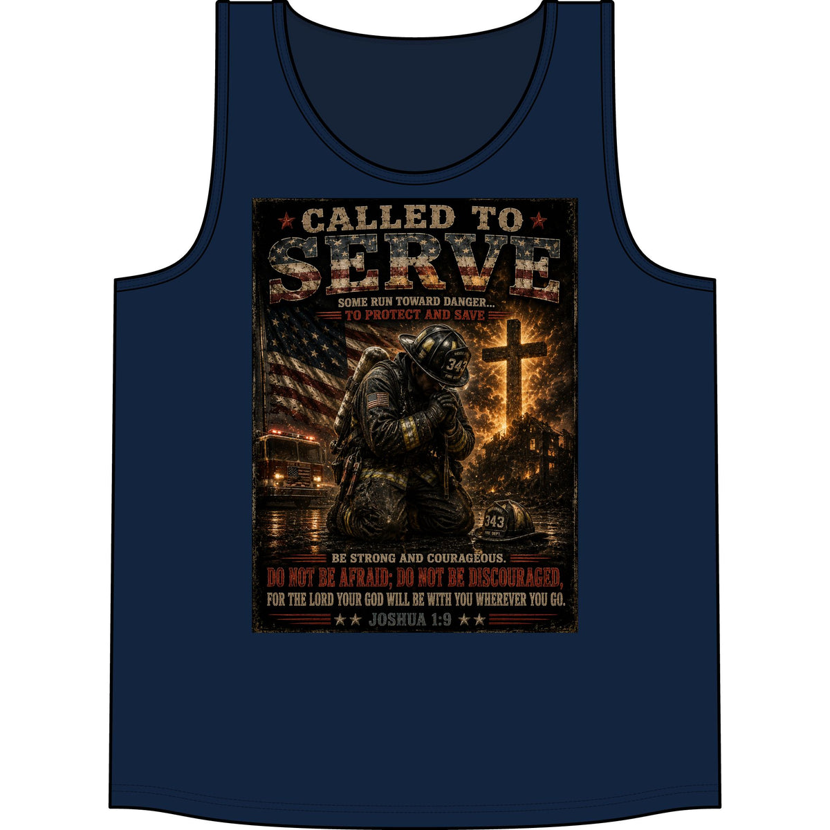 Called to Serve Tank Top — Military Christian Prayer Graphic Tank