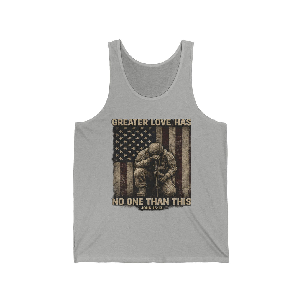 Tank Top — "Greater Love Has No One Than This" Patriotic Military Christian Tank