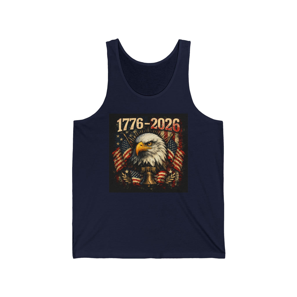 1776–2026 Eagle Patriotic Tank Top — American Flag Independence Day Muscle Tee