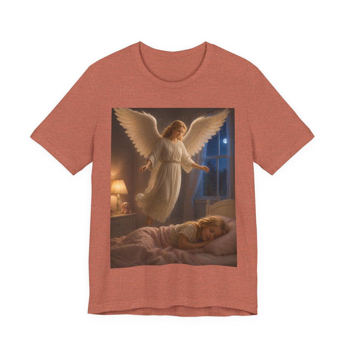 Guardian Angel T‑Shirt — Peaceful Night Prayer Tee for Kids & Parents