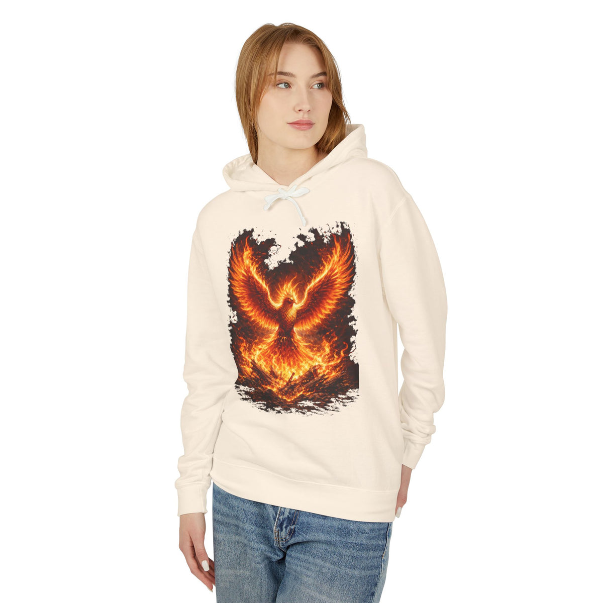 Phoenix Fire Hoodie – Flaming Phoenix Graphic Hooded Sweatshirt