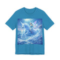 Mystic Sea Unicorn Tee — Fairy Riding Pegasus Surfing Ocean Graphic T-Shirt