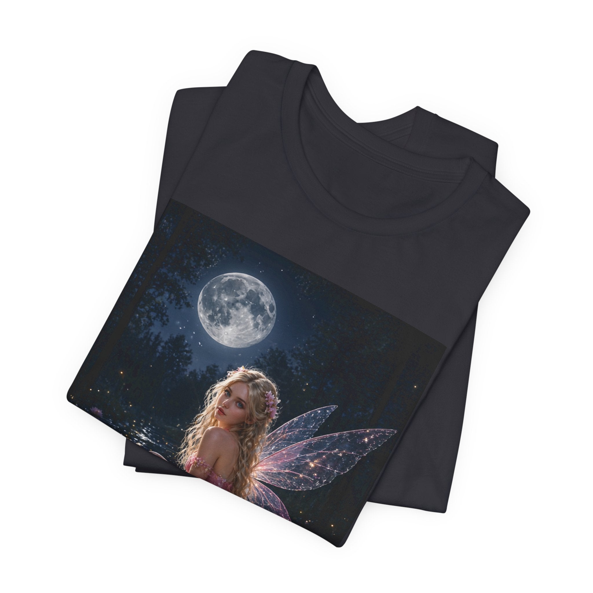 Moonlit Fairy T‑Shirt — Ethereal Lotus Fairy Graphic Tee