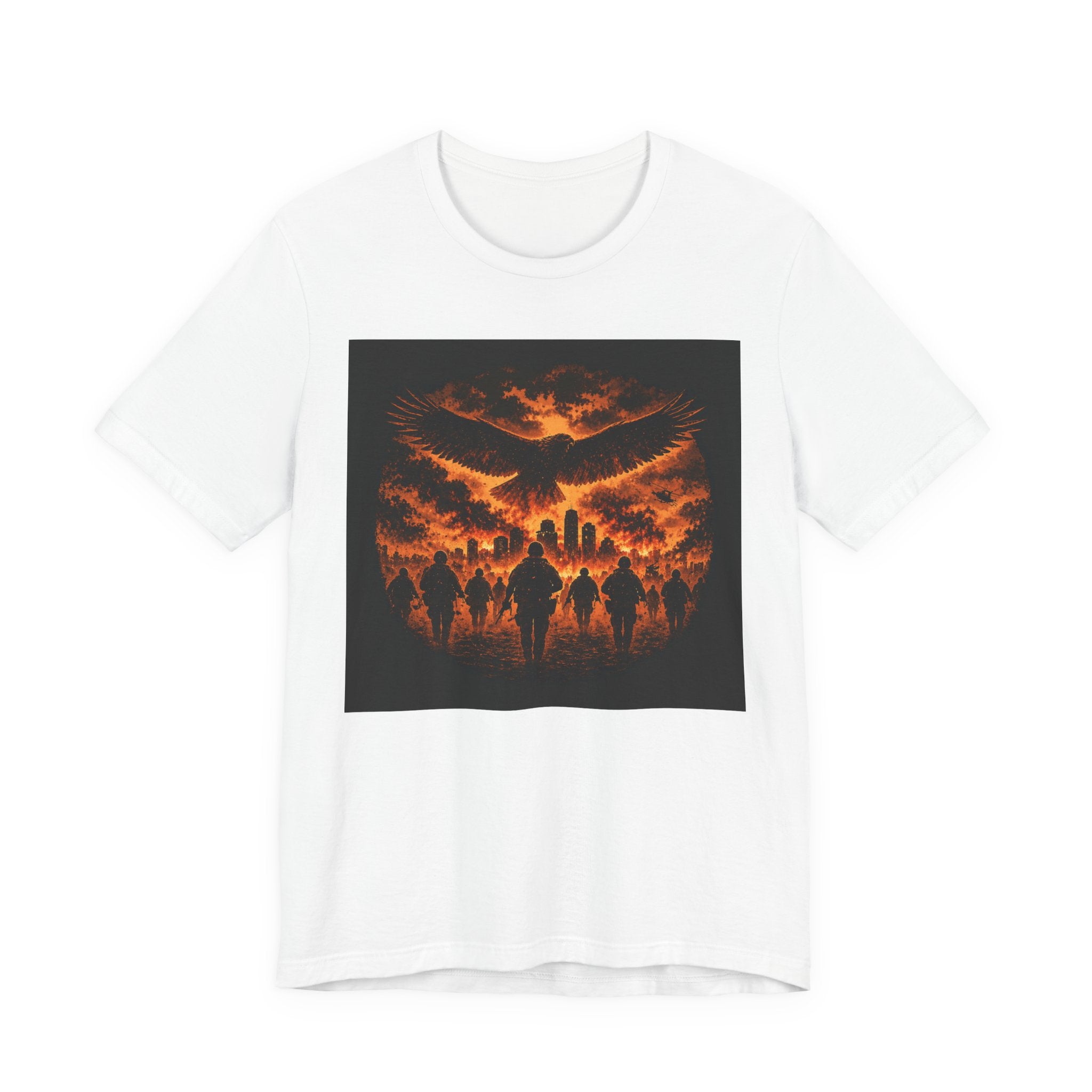 Fiery Phoenix Skull Tee — Gothic Flame Graphic T-Shirt