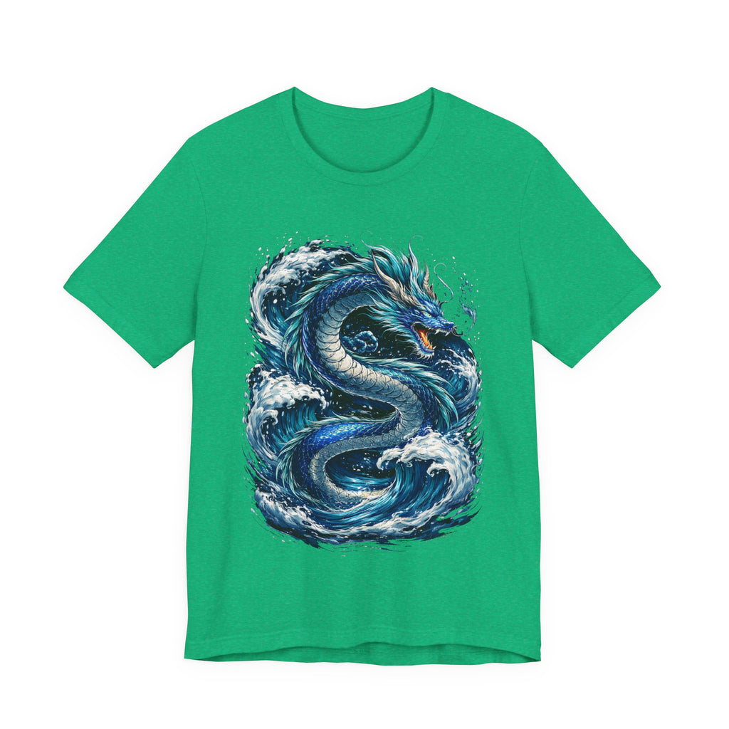 Ocean Dragon Graphic Tee — Blue Wave Serpent T-Shirt