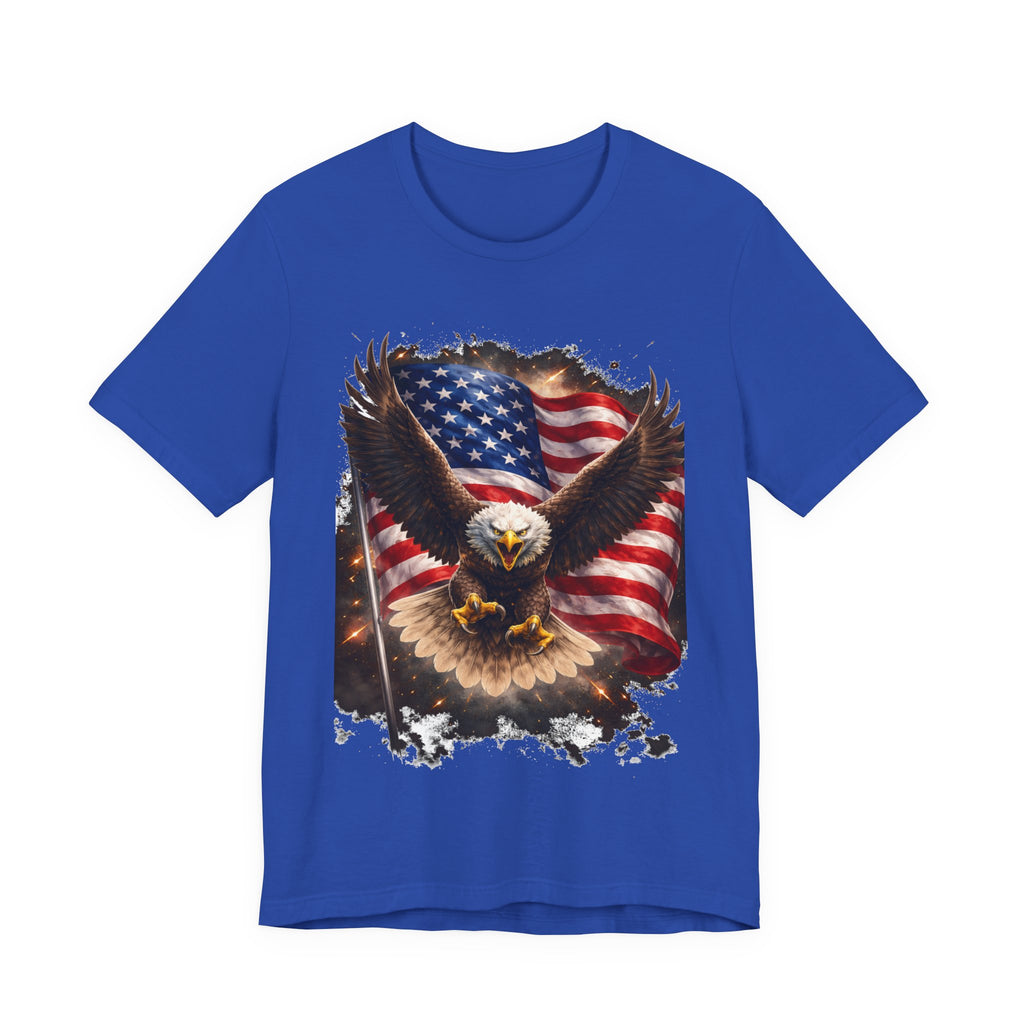 American Eagle Flag T-Shirt — Patriotic Bald Eagle Graphic Tee