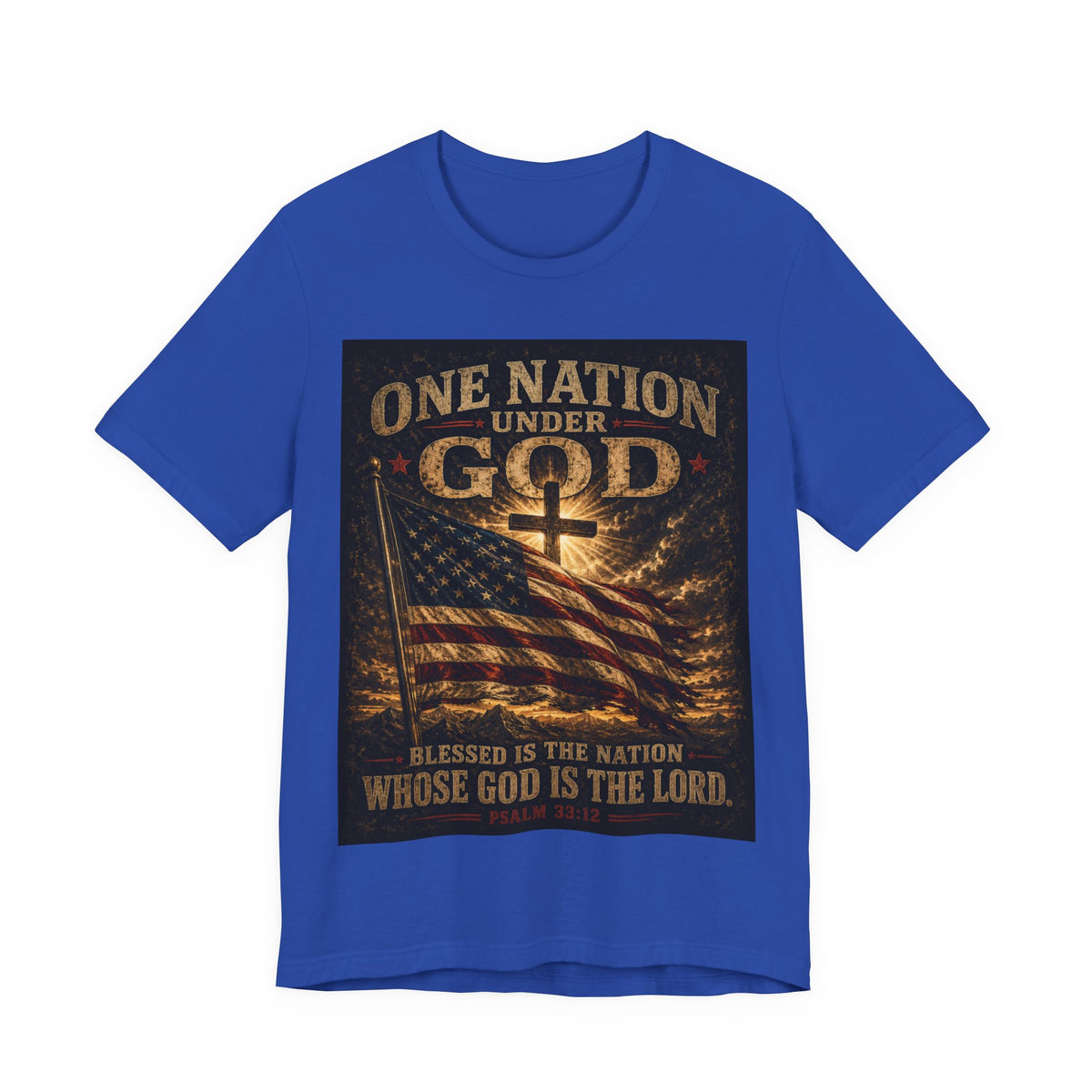 One Nation Under God T-Shirt – Patriotic Christian Flag Tee