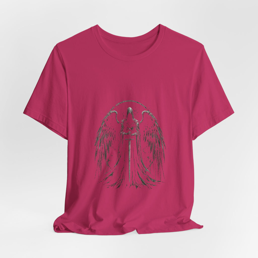 Guaediand Angel Wings Tee — Gothic Guardian Angel Short Sleeve Shirt