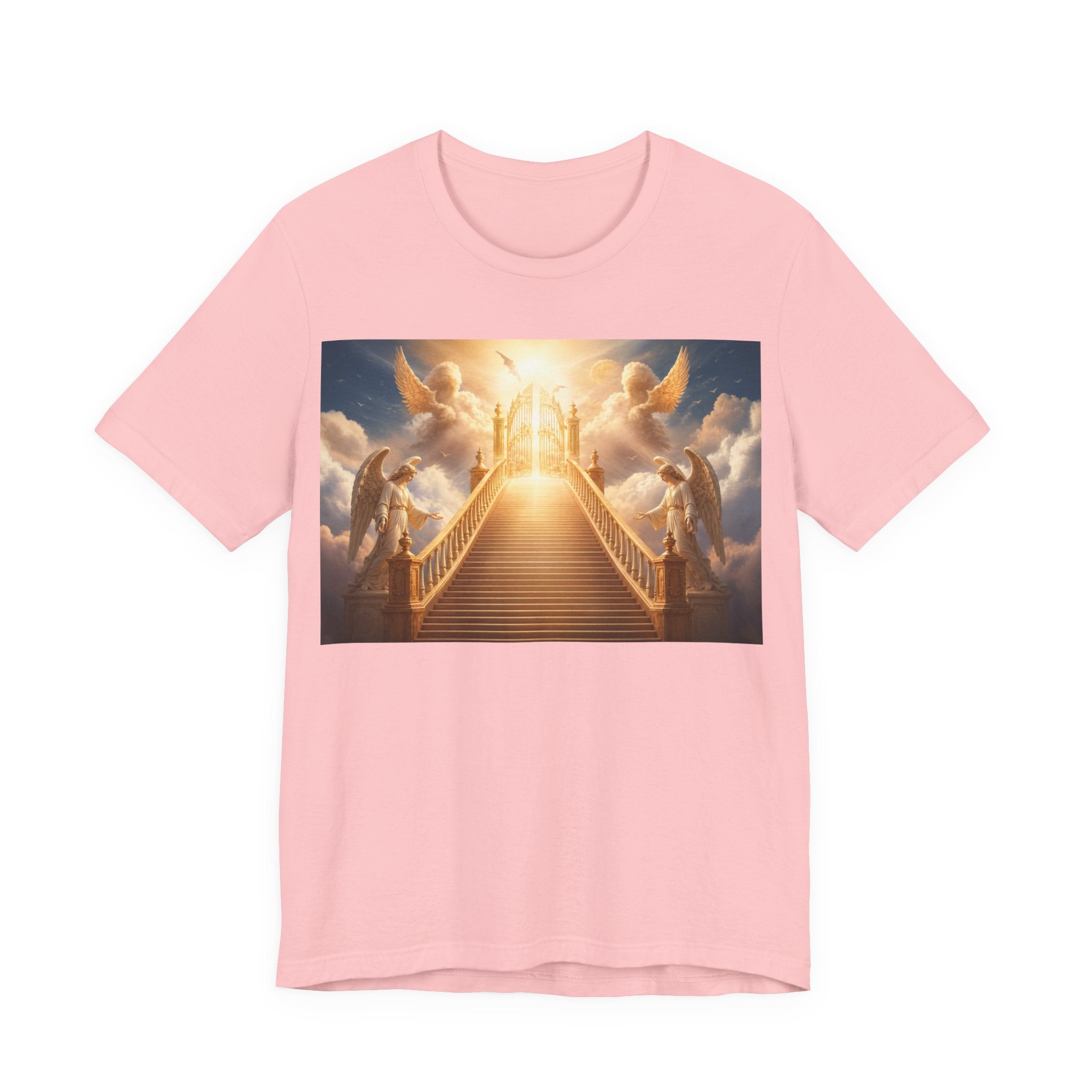 Heavenly Stairway T‑Shirt — Golden Gates Angelic Design