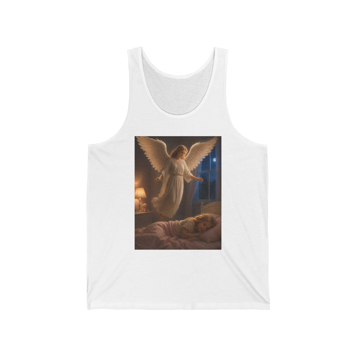 Angel Guardian Tank Top — Vintage Sleeping Child Prayer Artwork
