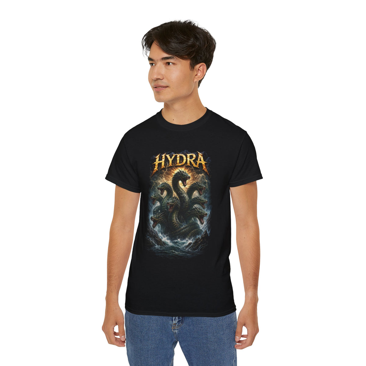 Hydra Sea Monster Cotton T‑Shirt — Mythical Kraken Graphic Tee