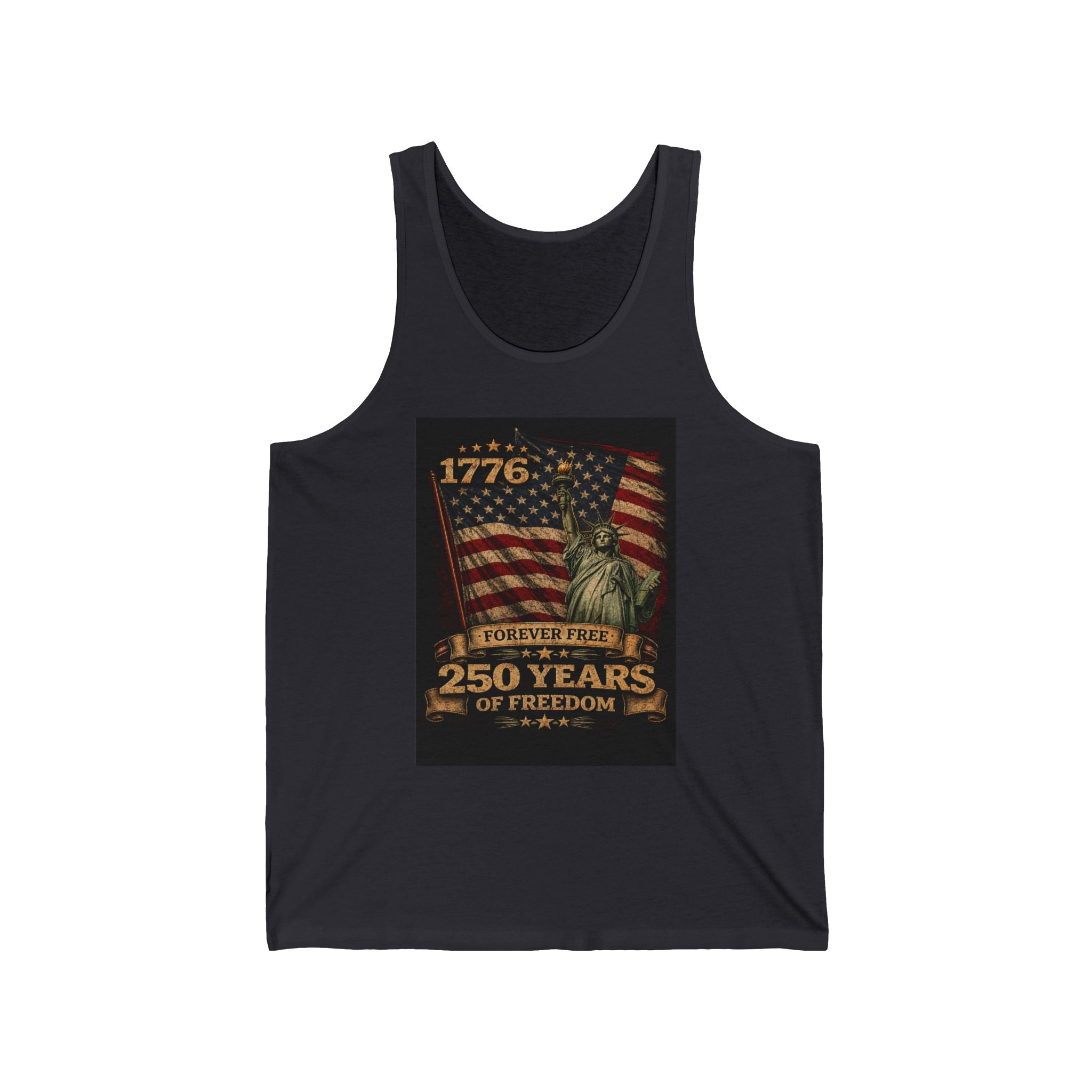 Patriotic 1776 Statue of Liberty Tank - "Forever Free" 250 Years of Freedom