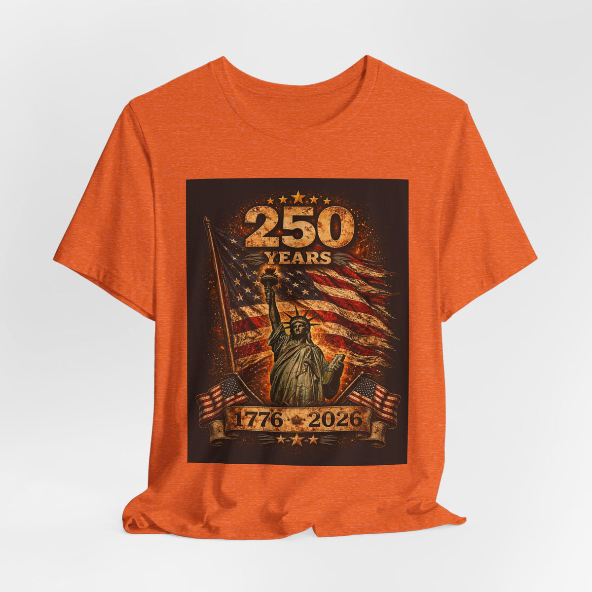 250 Years USA Liberty T-Shirt – 1776-2026 American Flag & Statue of Liberty Tee