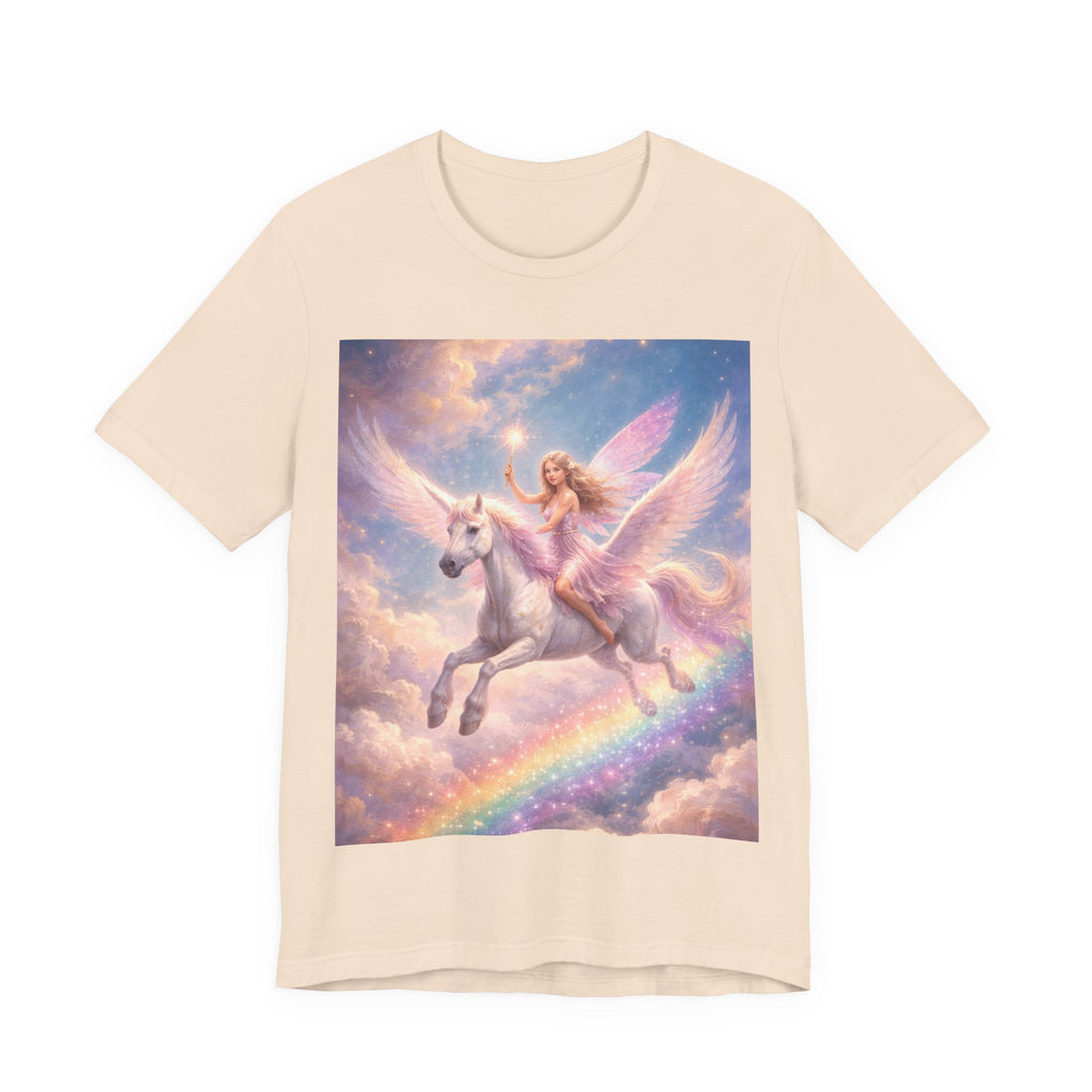 Unicorn Angel Tee — Pastel Pegasus Rainbow Graphic T-Shirt