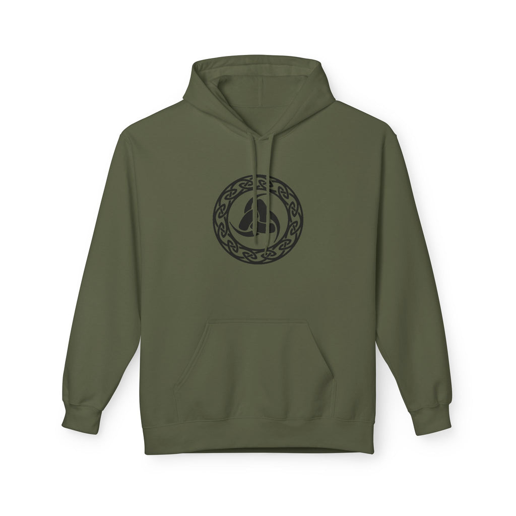 Viking Helm Knot Hoodie — Norse Valknut Symbol -The Triple Horn of Odin – The Horn Triskelion