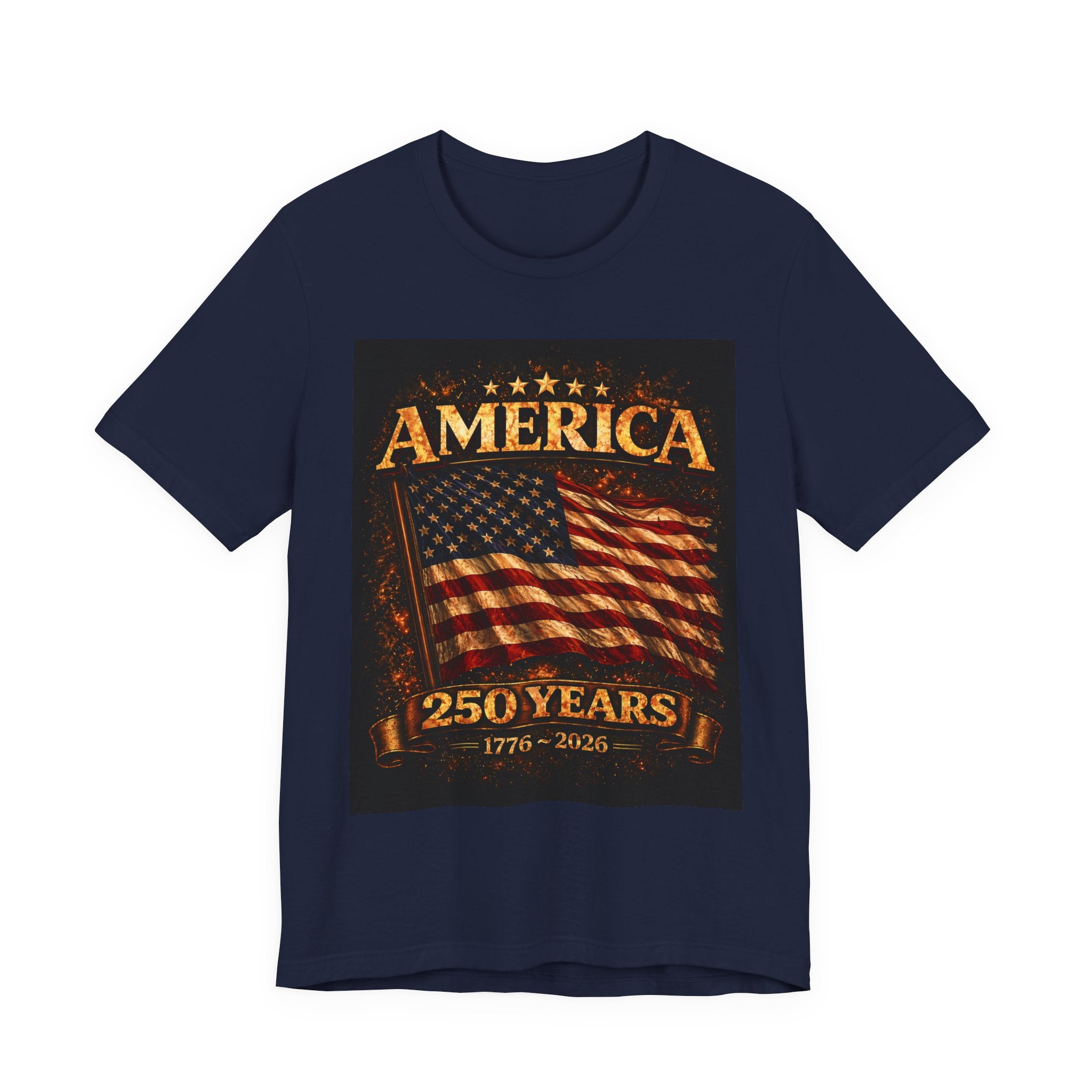 America 250 Years Flag T-Shirt — 1776–2026 Patriotic Tee