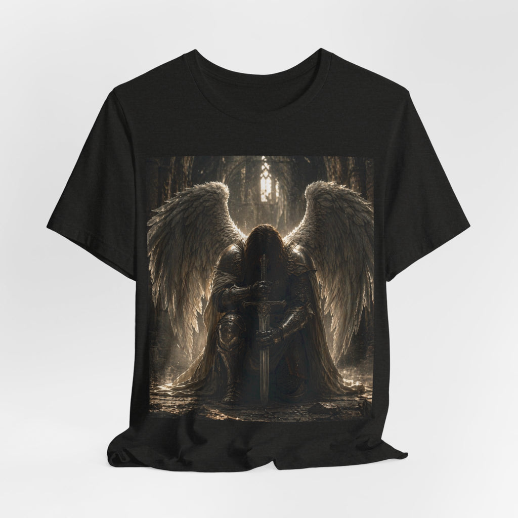Dark Angel Graphic Tee — Gothic Winged Angel Art T-Shirt