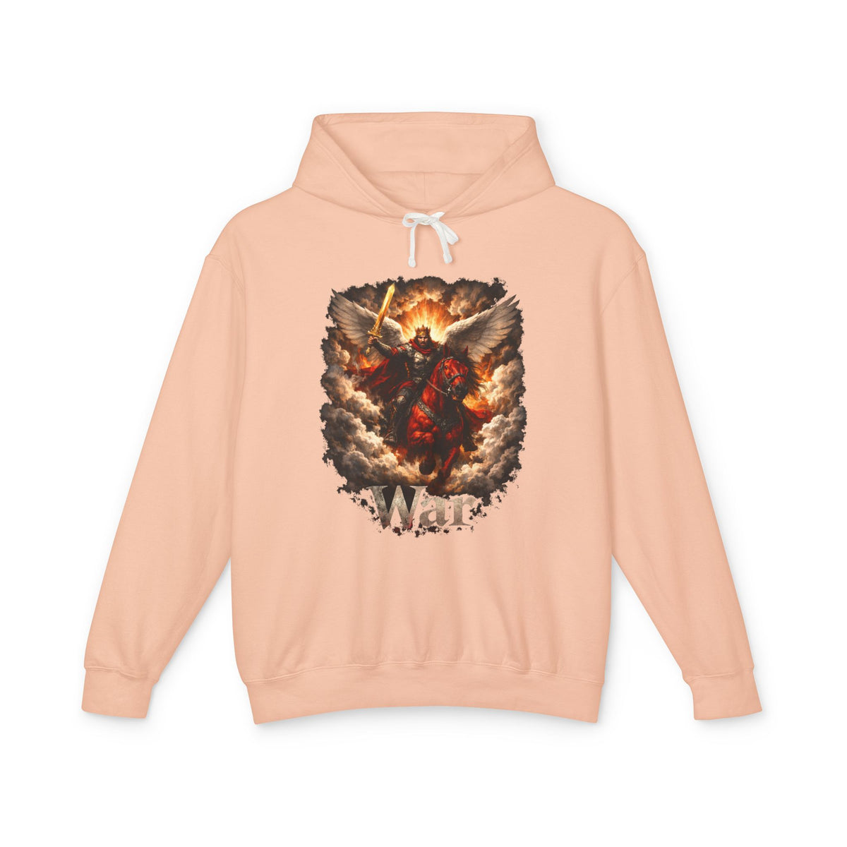 Archangel Warrior Hoodie – Fiery Guardian Graphic Sweatshirt