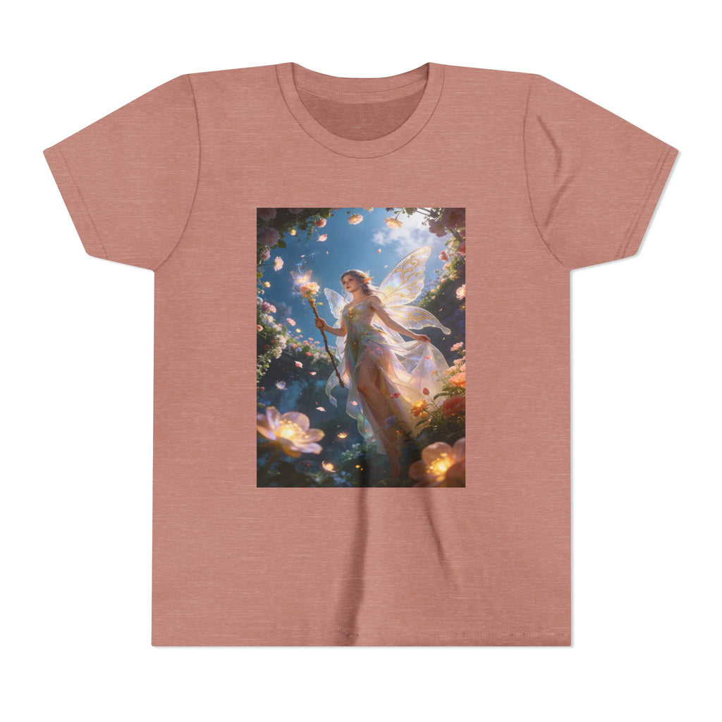 Fairy Glow Youth Tee — Enchanted Forest Fairy Graphic T-Shirt