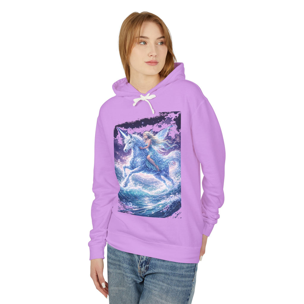 Pegasus Ride Hoodie — Mystical Blue Unicorn Horse Graphic Sweatshirt