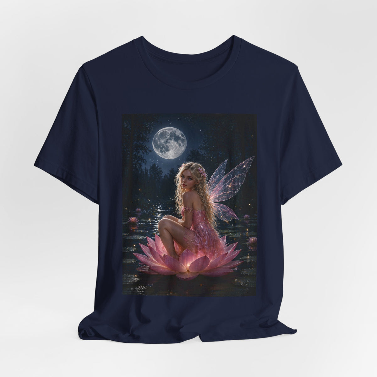 Moonlit Fairy T‑Shirt — Ethereal Lotus Fairy Graphic Tee