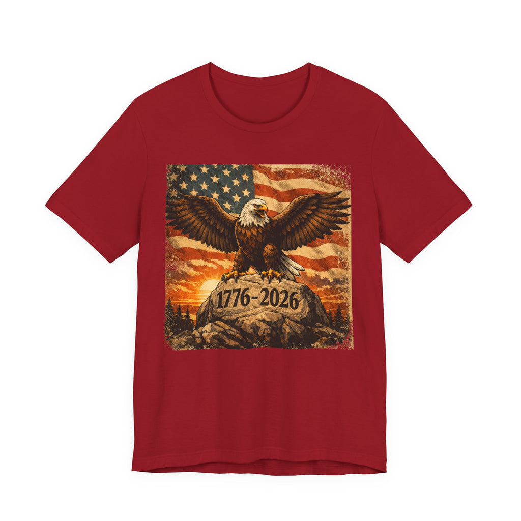 Patriotic Eagle Tee — 1776-2026 American Flag Graphic T-Shirt