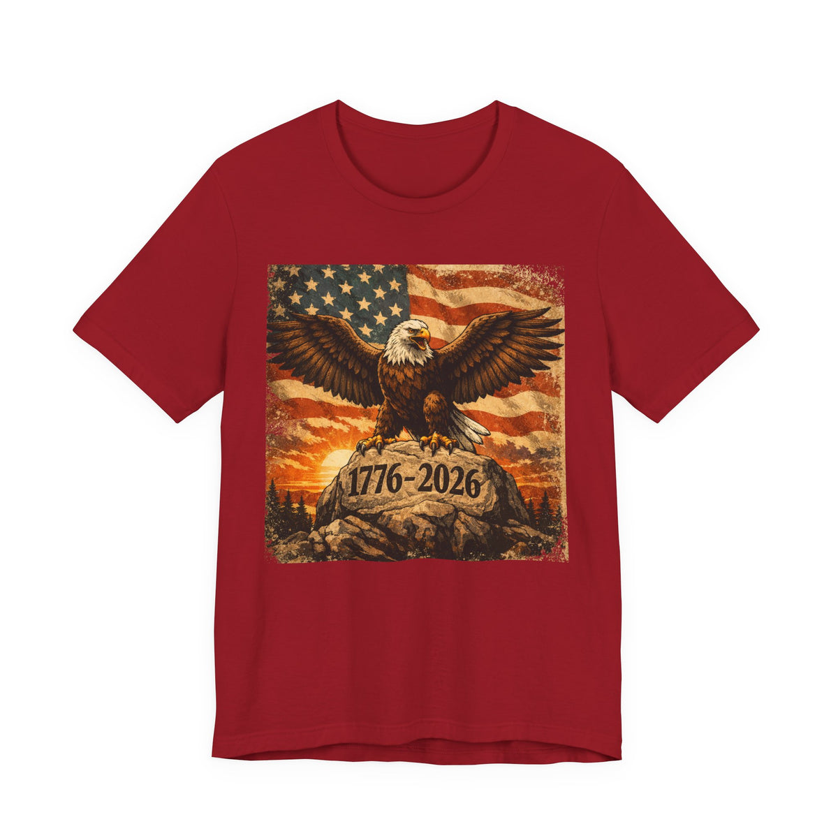 Patriotic Eagle Tee — 1776-2026 American Flag Graphic T-Shirt