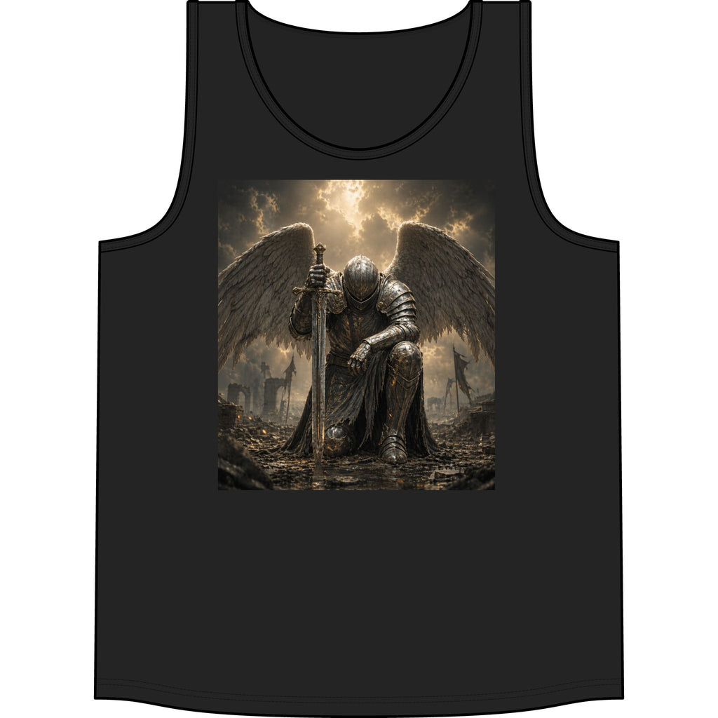 Angel Knight Tank Top — Gothic Fallen Angel Graphic Concert Tank