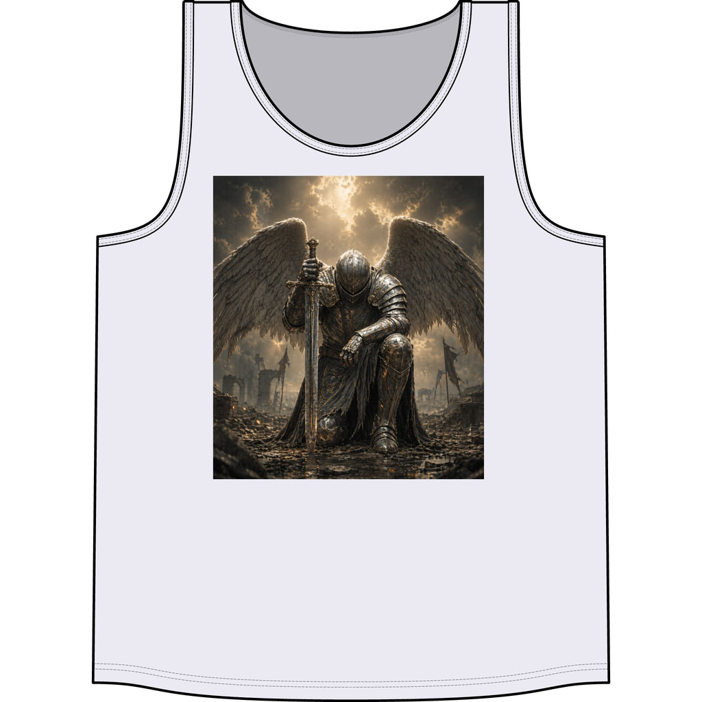 Angel Knight Tank Top — Gothic Fallen Angel Graphic Concert Tank