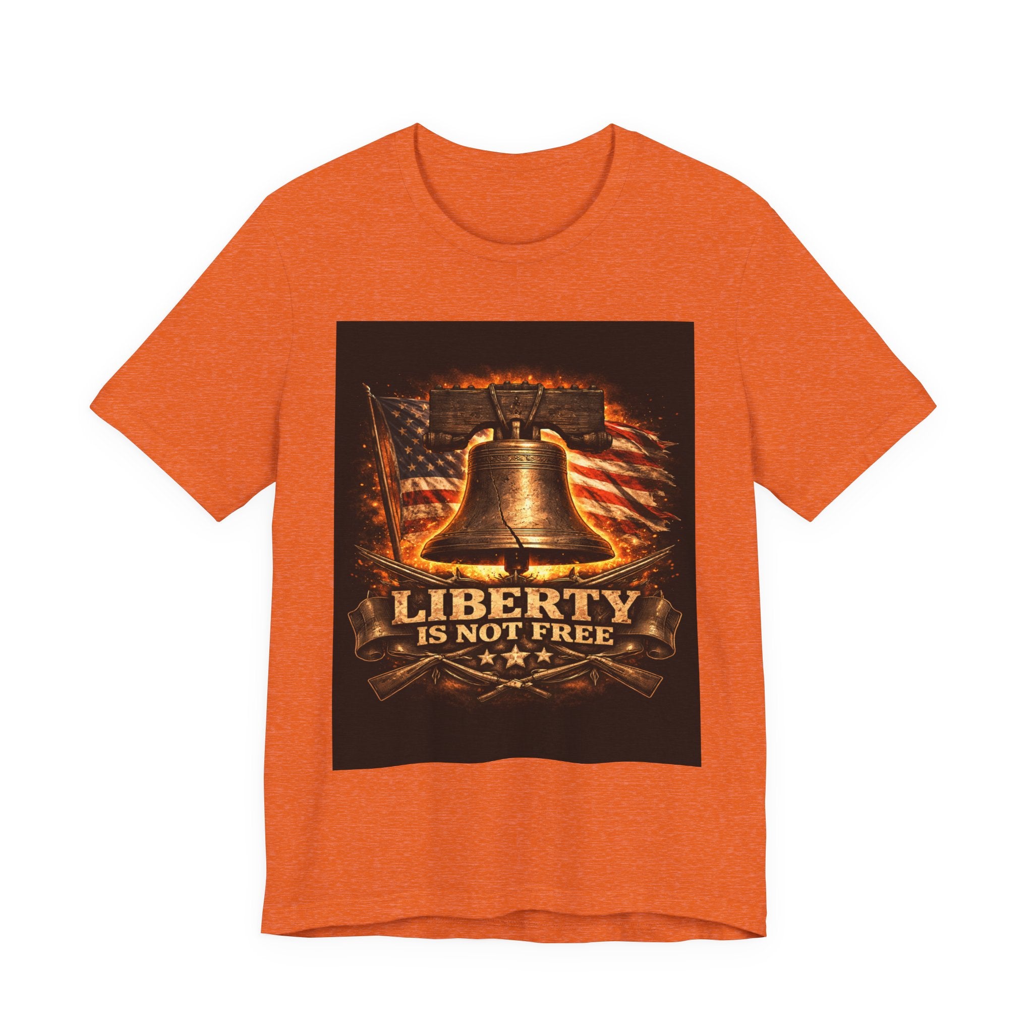Liberty Is Not Free T-Shirt — Patriotic American Flag & Bell Tee