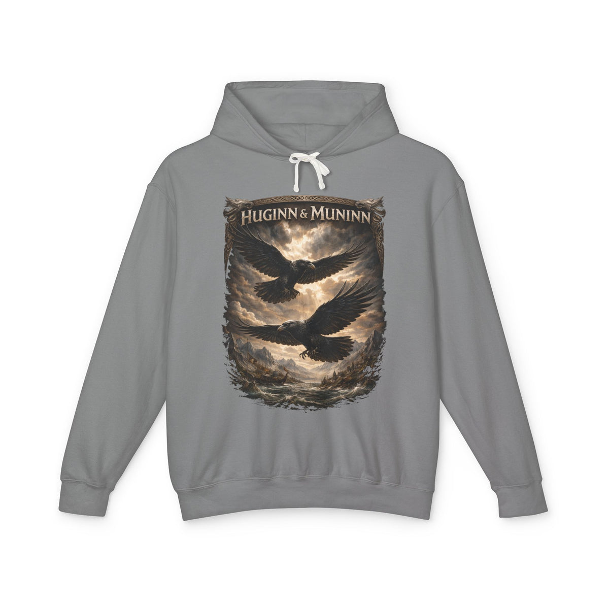 Huginn & Muninn Raven Hoodie — Norse Mythology Graphic Sweatshirt